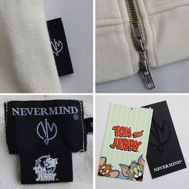 トムとジェリー オーバーサイズ 裏毛ZIPパーカー トム＆ジェリー キャラクター 刺繍 大きいサイズ メンズ レディース ユニセックス NEVERMIND/ネバーマインド 送料無料_14