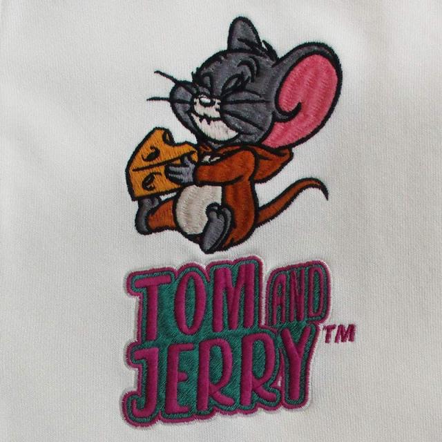 トムとジェリー オーバーサイズ 裏毛ZIPパーカー トム＆ジェリー キャラクター 刺繍 大きいサイズ メンズ レディース ユニセックス NEVERMIND/ネバーマインド 送料無料_8