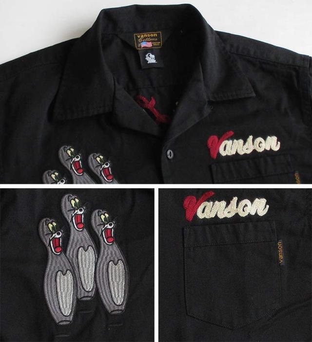 VANSON/バンソン トムとジェリー コラボ ツイル長袖シャツ オープンカラーシャツ トム＆ジェリー キャラクター 刺繍 メンズ レディース 送料無料_2