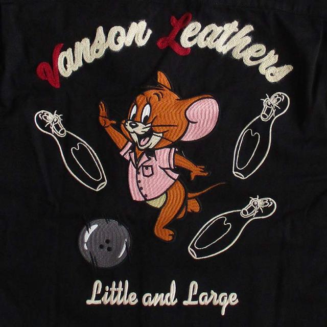 VANSON/バンソン トムとジェリー コラボ ツイル長袖シャツ オープンカラーシャツ トム＆ジェリー キャラクター 刺繍 メンズ レディース 送料無料_4