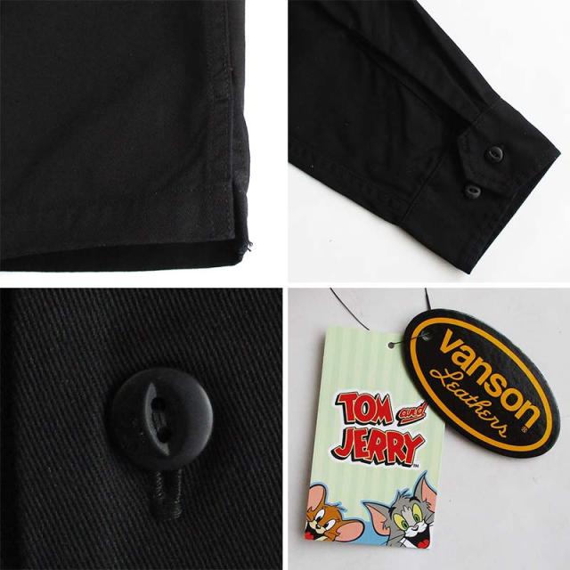 VANSON/バンソン トムとジェリー コラボ ツイル長袖シャツ オープンカラーシャツ トム＆ジェリー キャラクター 刺繍 メンズ レディース 送料無料_6
