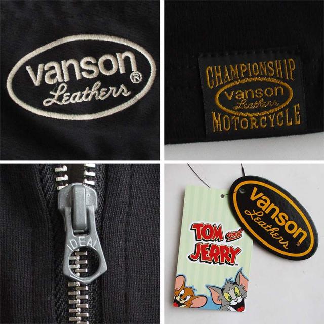 VANSON/バンソン トムとジェリー コラボ 天竺ZIPパーカー 長袖Tシャツ（ロンT） トム＆ジェリー キャラクター 刺繍 メンズ レディース 送料無料_9