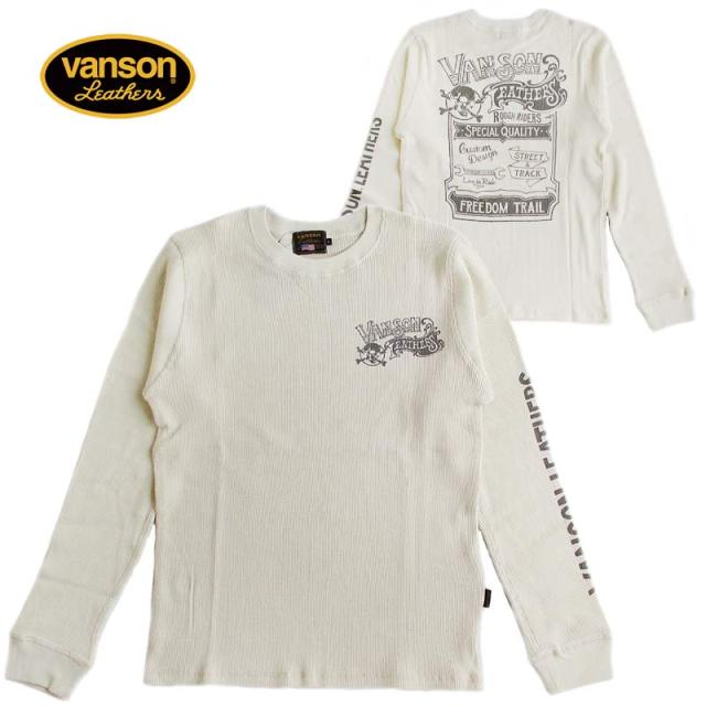 VANSON/バンソン サーマル長袖Tシャツ（ロンT）カラー：NATURAL メンズ レディース 送料無料