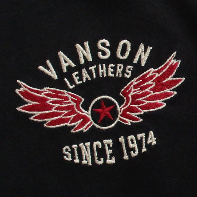 VANSON バンソン メンズ 天竺半袖Tシャツ チェーン刺繍 送料無料_2