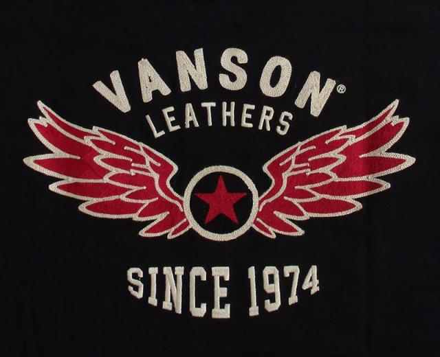 VANSON バンソン メンズ 天竺半袖Tシャツ チェーン刺繍 送料無料_4