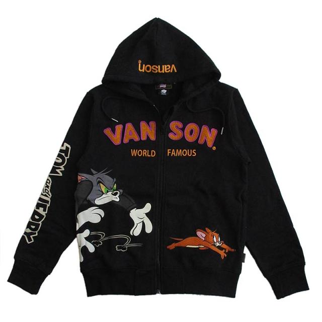 バンソン×トムとジェリー　パーカーブルゾン　ねこ　ネコ　ねずみ　ネズミ ジャケット/アウター バンソン×トムとジェリー パーカーブルゾン ねこ