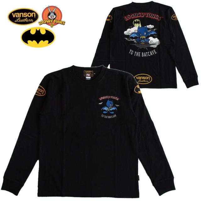 VANSON/バンソン Looney Tunes（ルーニー・テューンズ）  天竺長袖Tシャツ（ロンT） トゥイティー TWEETY BATMAN バットマン キャラクター 刺繍 メンズ レディース 送料無料