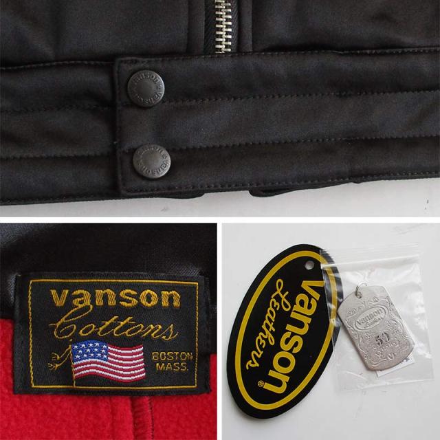 VANSON バンソン メンズ ボンディング ライダースジャケット スカル