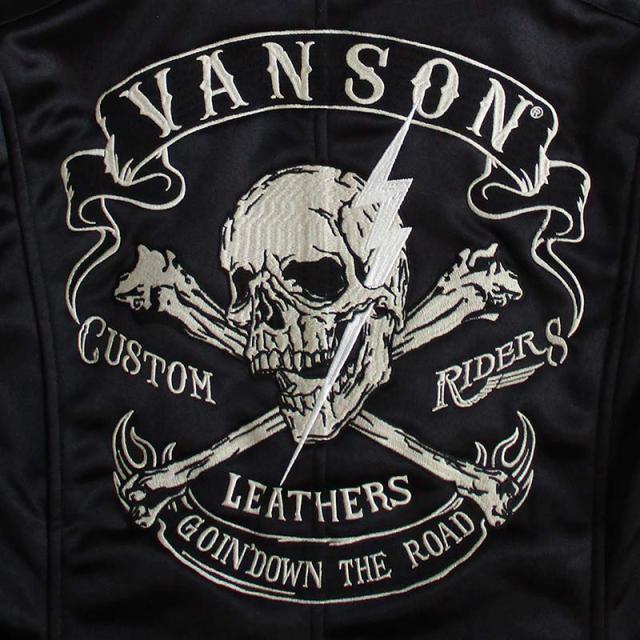 VANSON バンソン メンズ ボンディング ライダースジャケット スカル