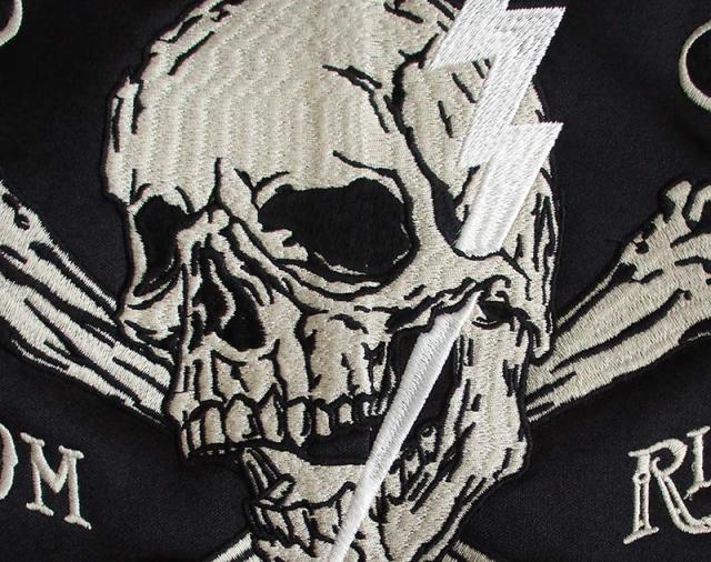 VANSON バンソン メンズ ボンディング ライダースジャケット スカル