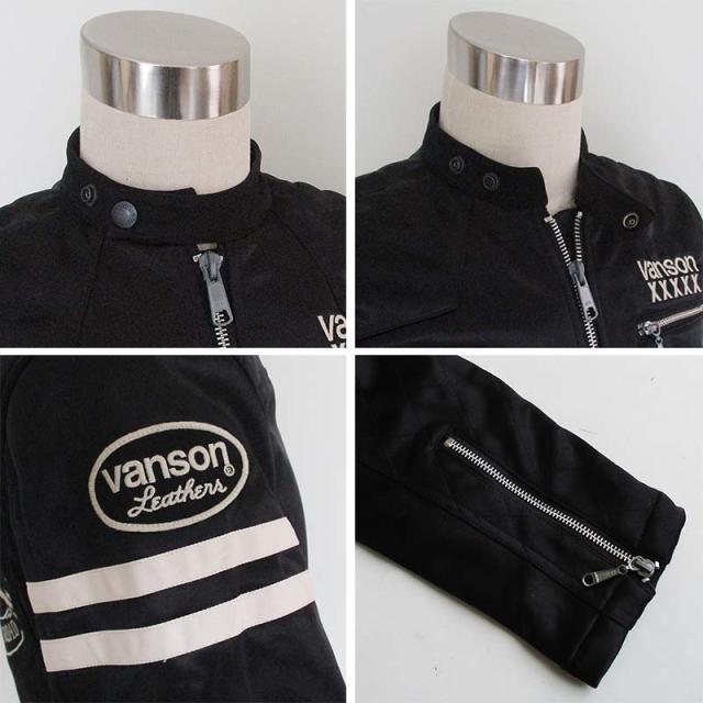 VANSON バンソン メンズ ボンディング ライダースジャケット スカル