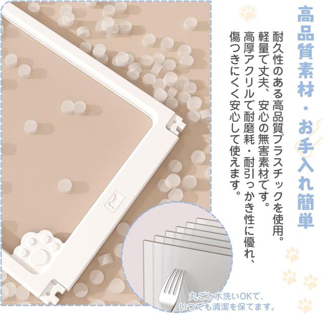 ペットサークル 折りたたみ ペットフェンス 【透明アクリル板】 パネル