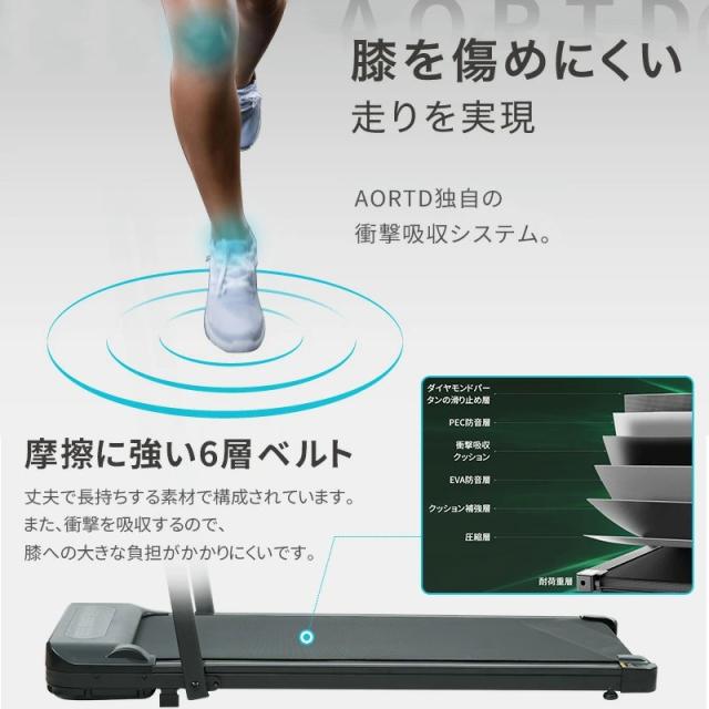AORTD ルームランナー 電動 MAX12km/h ランニングマシン ウォーキング ランニングマシーン ウォーキングマシン トレッドミル ホームジム 家庭用 折りたたみ 筋トレ 静音 プログラム コンパクト ダイエット_11