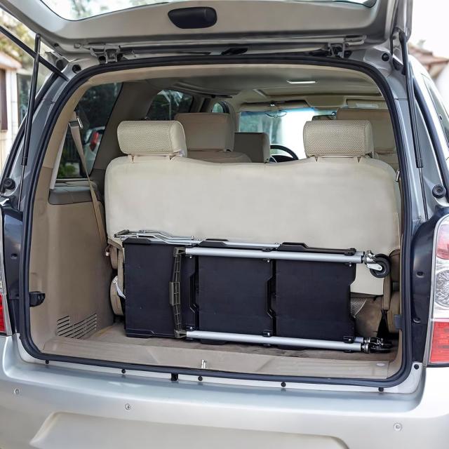 AORTD ツールワゴン 折りたたみ 3段 キャスター付き 総耐荷重90kg 軽量 工具カート 大型 キッチンワゴン 作業台 台車 ラック 掃除用 移動棚 二年保証_5