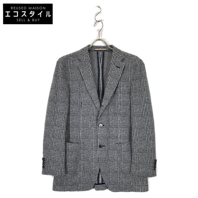 BOSS ボス ジャケット 48 ホワイト／ネイビー メンズ