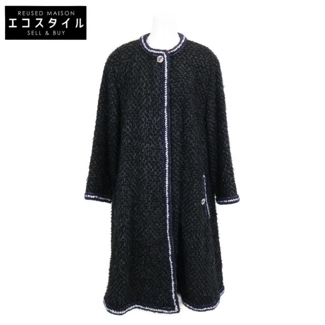CHANEL シャネル コート 36 ブラック レディース