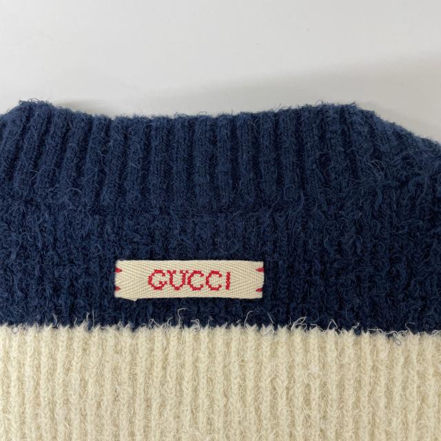 GUCCI グッチ トップス S ネイビー×ホワイト メンズ その他トップス