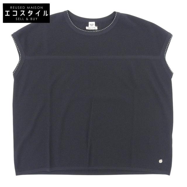 HERMES エルメス トップス 36 ネイビー レディース