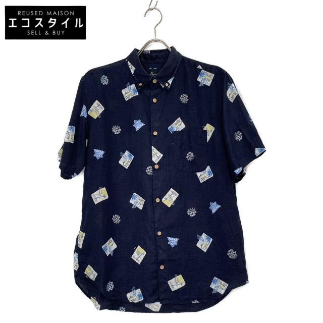 PAPAS パパス トップス M ネイビー メンズ