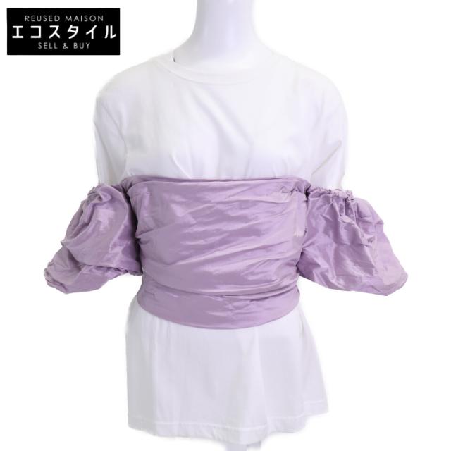 Erika Cavallini エリカカヴァリーニ トップス 38 ホワイト×パープル レディース