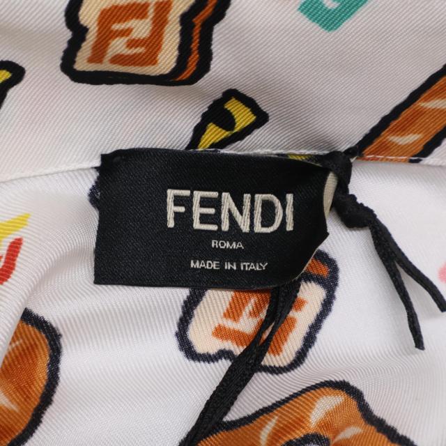 FENDI フェンディ トップス M ホワイト/マルチカラー メンズ_4
