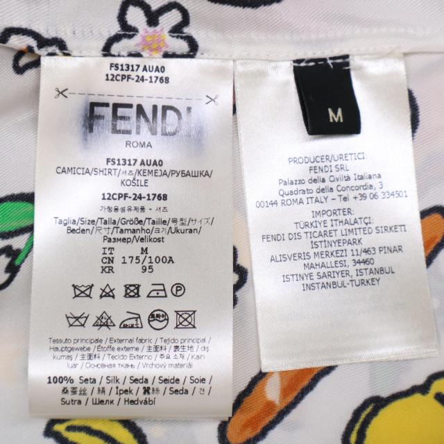 FENDI フェンディ トップス M ホワイト/マルチカラー メンズ_5