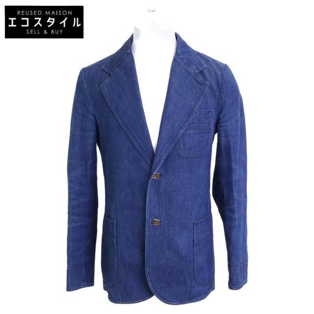 GUCCI グッチ ジャケット 48 インディゴブルー メンズ