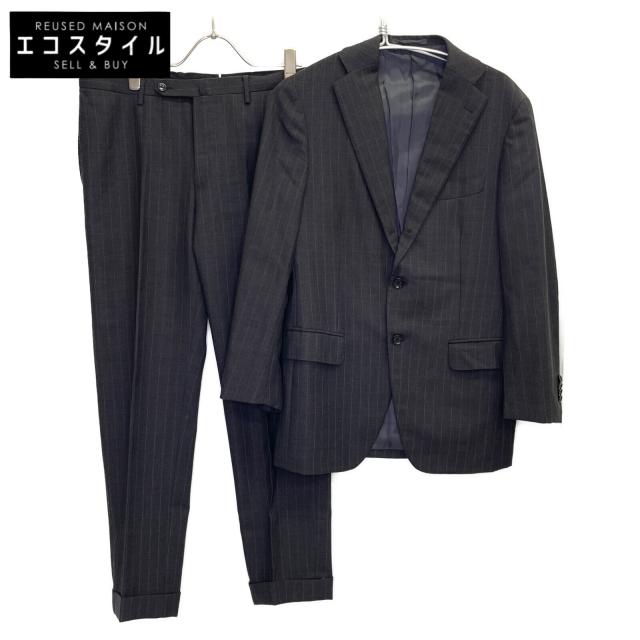 RING JACKET リングヂャケット スーツ セットアップ 44 グレー ストライプ メンズ