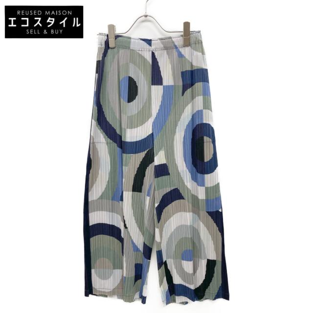 PLEATS PLEASE プリーツプリーズ ボトムス 3 ネイビー ブルー  マルチカラー レディース