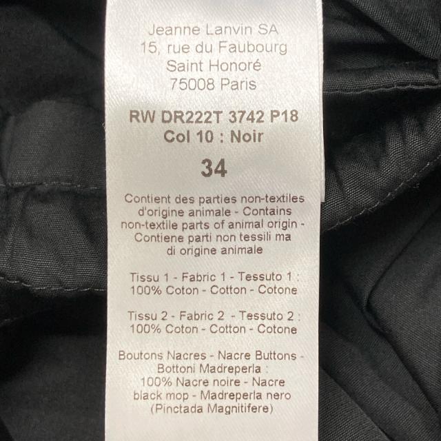 LANVIN ランバン ワンピース 34 ブラック レディース_5