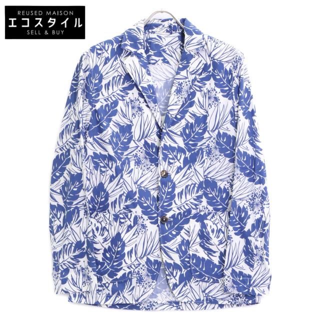 LARDINI ラルディーニ ジャケット M ホワイト ブルー メンズ