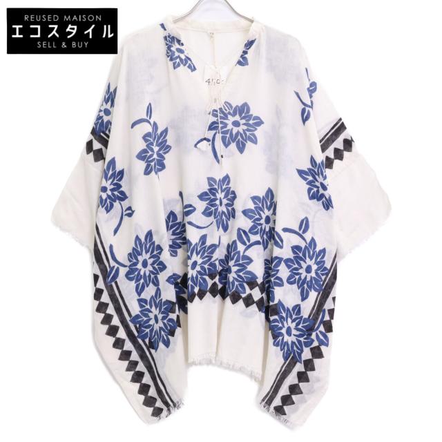 45R フォーティファイブ アール トップス 0 ホワイト ブルー レディース