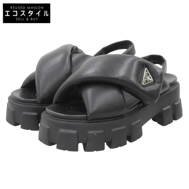 PRADA プラダ シューズ 39 1/2 ブラック レディース