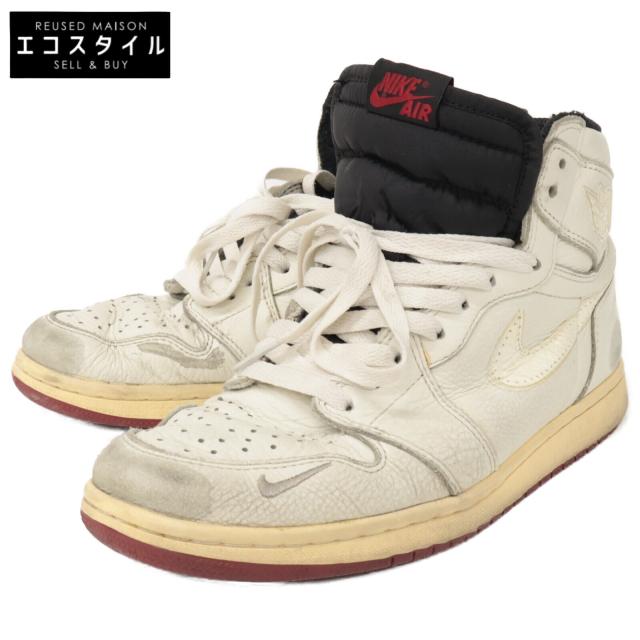 NIKE ナイキ シューズ US7.5 SAIL/WHITE-VARSITY RED メンズ