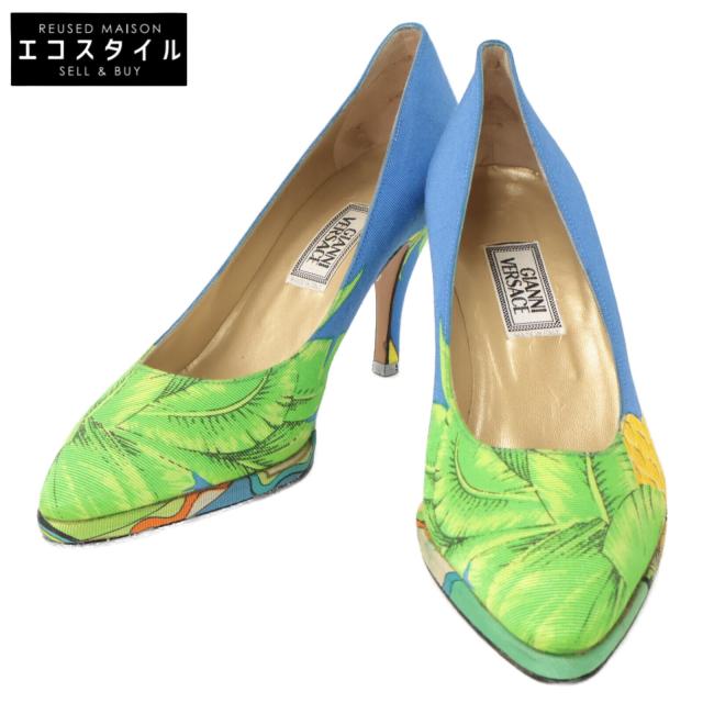 GIANNI VERSACE ジャンニ ヴェルサーチ シューズ グリーン/ブルー レディース