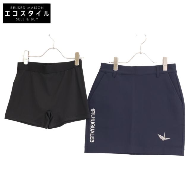 1piu1uguale3 ウノピゥウノウグァーレトレ スカート 2 ネイビー レディース