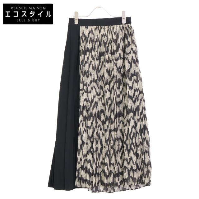 ADORE アドーア スカート 36 ブラック ベージュ レディース