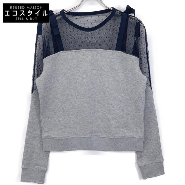 VALENTINO ヴァレンティノ トップス S グレー ブラック レディース