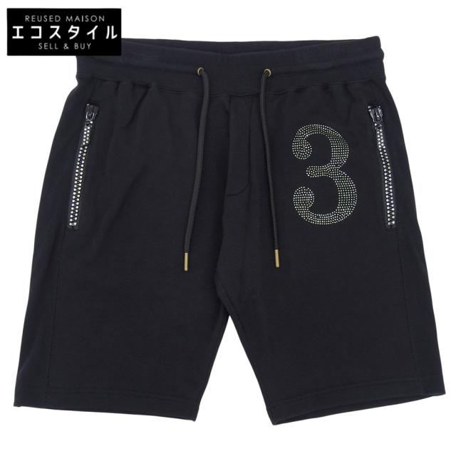 1piu1uguale3 ウノピゥウノウグァーレトレ ボトムス L ブラック メンズ