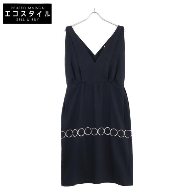 mina perhonen ミナペルホネン ワンピース 38 ネイビー レディース