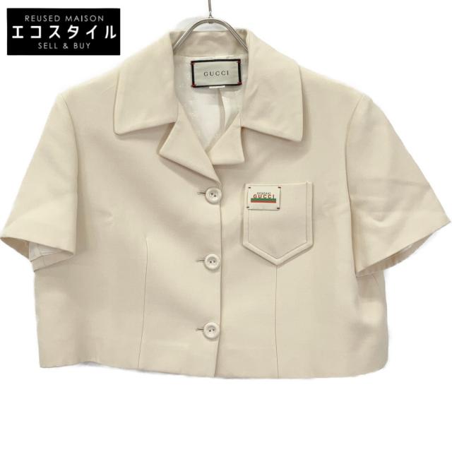 GUCCI グッチ ジャケット 38 アイボリー レディース