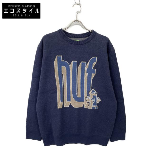 HUF ハフ トップス L ネイビー メンズ