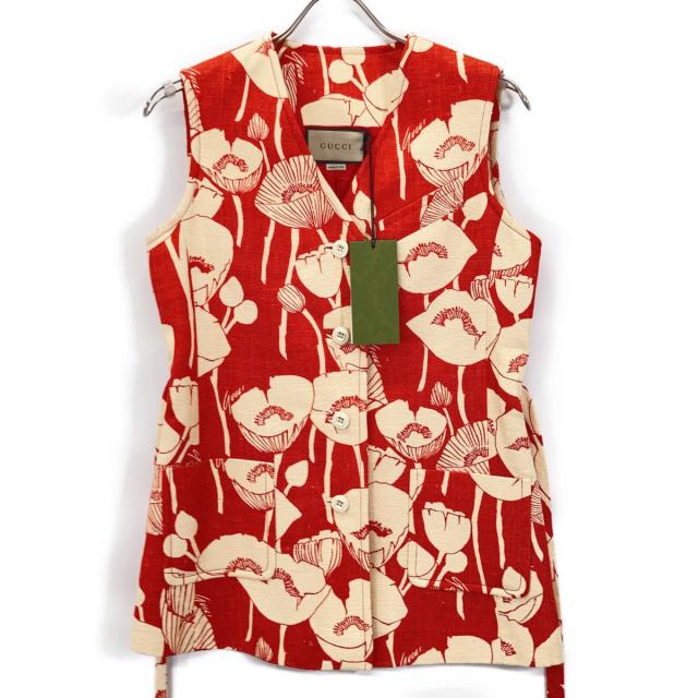 GUCCI グッチ ベスト 38 レッド レディース_1