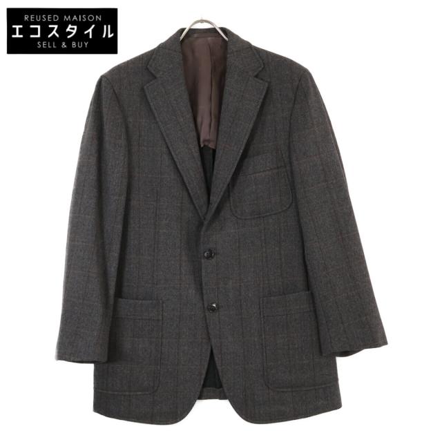 Belvest ベルベスト ジャケット 48 グレー×ブラウン メンズ