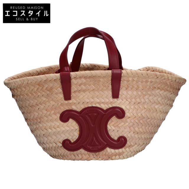 CELINE セリーヌ トートバッグ ナチュラル/ボルドー レディース