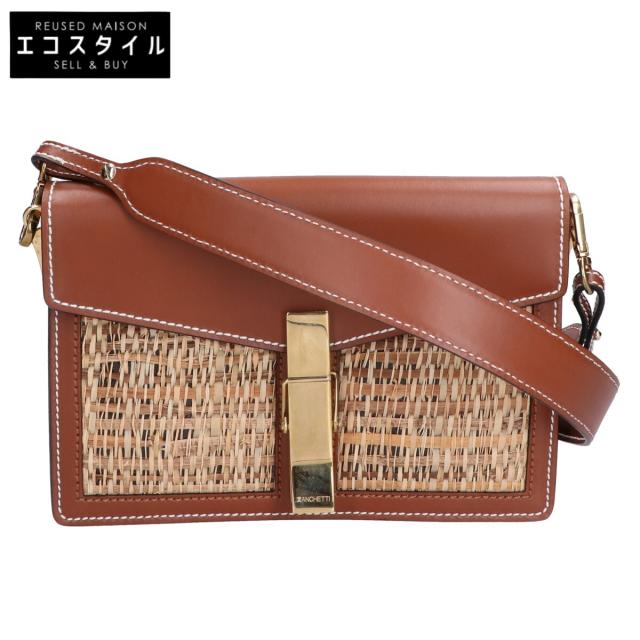 ZANCHETTI ザンケッティ ショルダーバッグ ブラウン/ベージュ レディース