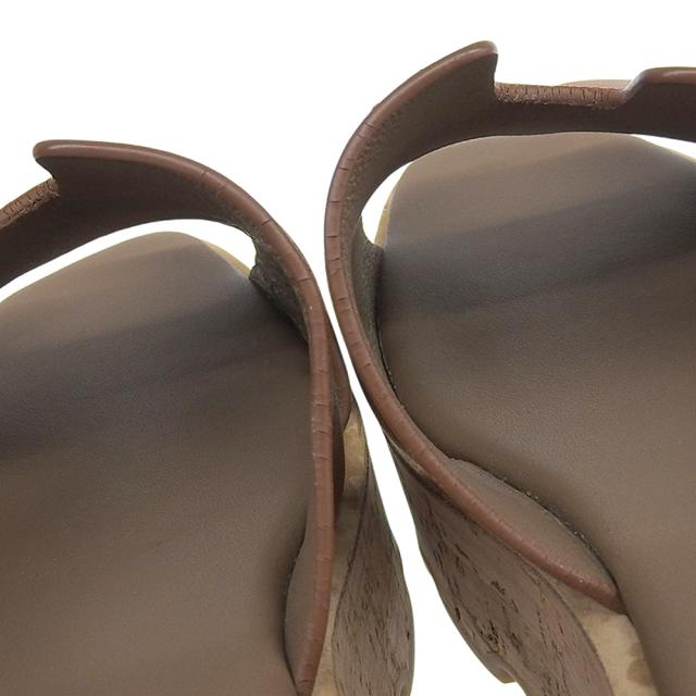 HERMES エルメス シューズ 36 ブラウン レディース