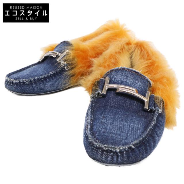 TODS トッズ シューズ 39 ブルー レディース