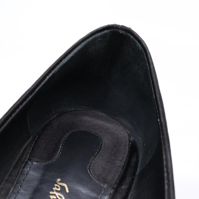 Salvatore Ferragamo サルヴァトーレフェラガモ シューズ 6.5D ブラック×ゴールド レディース