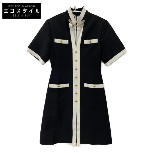 GUCCI グッチ ワンピース 38 ブラック レディース